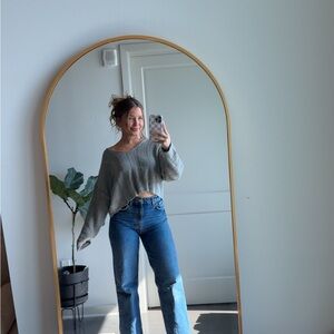 La Hearts Gray V-Neck Sweater